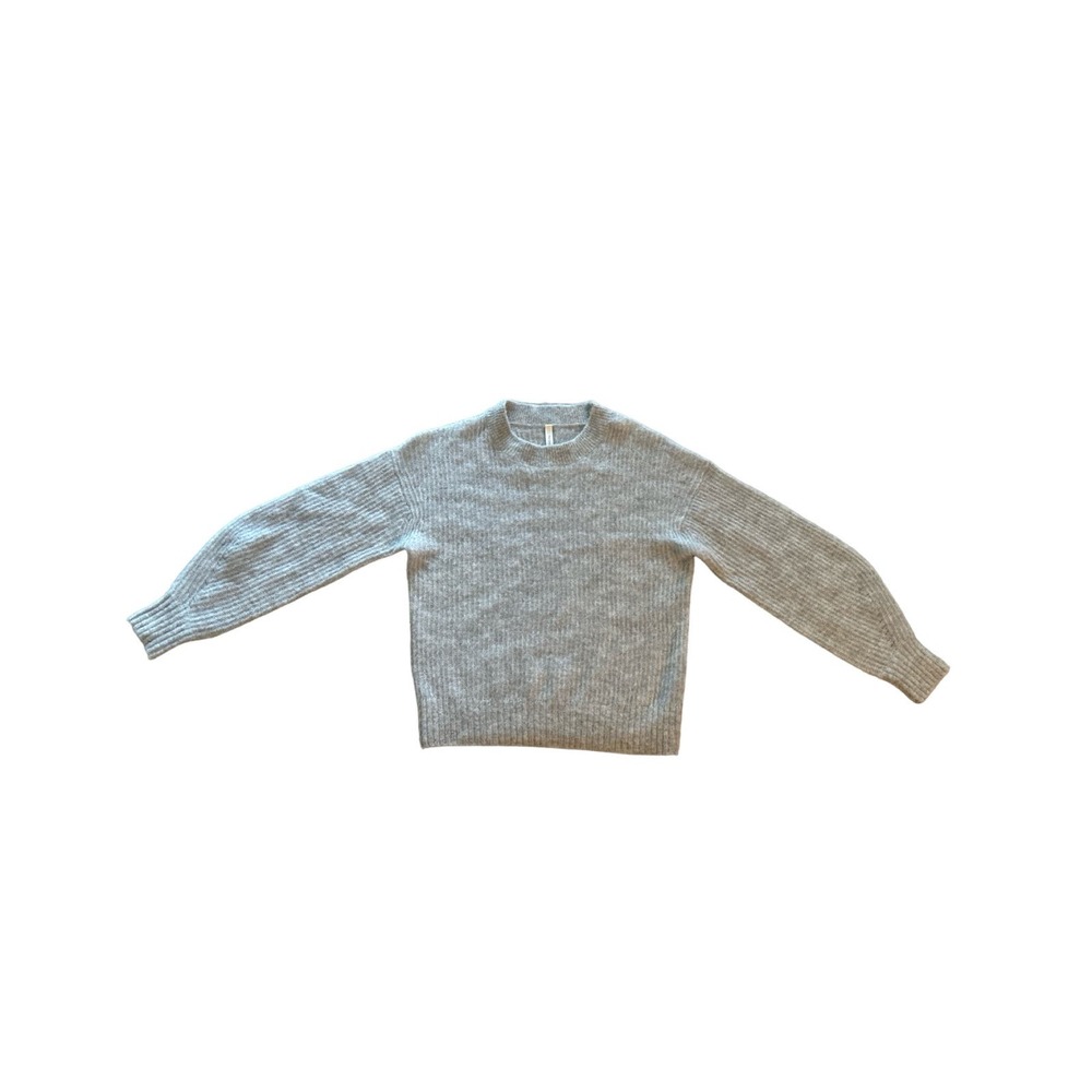 XXS Aritzia The Group Babaton Heather Light Gray Klein Crewneck Sweater Alpaca